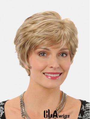 Straight 8 inch Synthetic Blonde Short High Quality Lace Wig