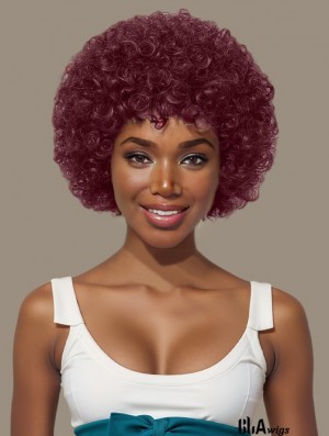 Burgundy Afro Wig Wear and Go Glueless Full Wigs for Party Full Wigs for Party