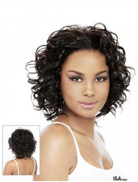 Half Wigs With Capless Wavy Style Brown Color Chin Length