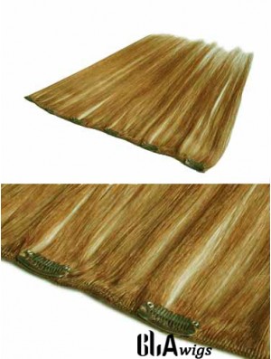 Discount Blonde Straight Remy Human Hair Clip In Hair Extensions