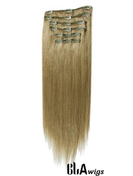 Natural Brown Straight Remy Human Hair Clip In Hair Extensions