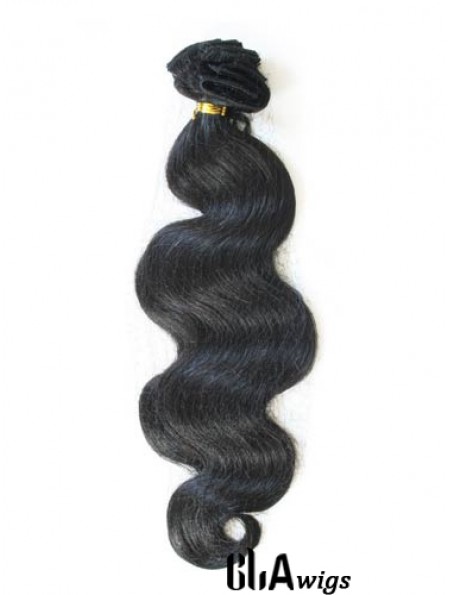 Tape In Hair Extensions With Remy Black Color Wavy Style