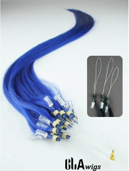 Affordable Black Straight Micro Loop Ring Hair Extensions