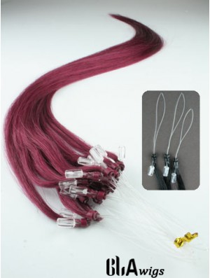 Suitable Red Straight Micro Loop Ring Hair Extensions