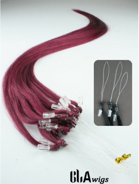 Suitable Red Straight Micro Loop Ring Hair Extensions