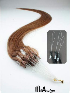 Discount Auburn Straight Micro Loop Ring Hair Extensions