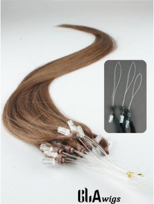 Style Brown Straight Micro Loop Ring Hair Extensions