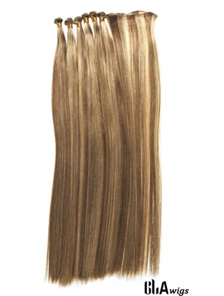 Straight Remy Human Hair Blonde Trendy Weft Extensions