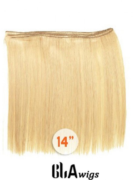 Straight Remy Human Hair Blonde Style Weft Extensions