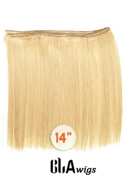 Straight Remy Human Hair Blonde Style Weft Extensions