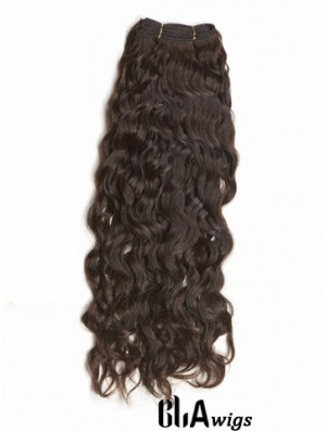 Curly Remy Human Hair Brown New Weft Extensions