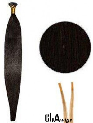 Black Straight Stick/I Tip Hair Extensions