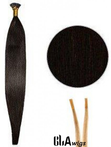 Black Straight Stick/I Tip Hair Extensions