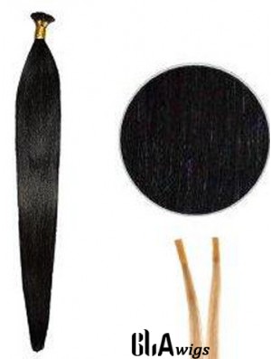 Black Straight Stick/I Tip Hair Extensions