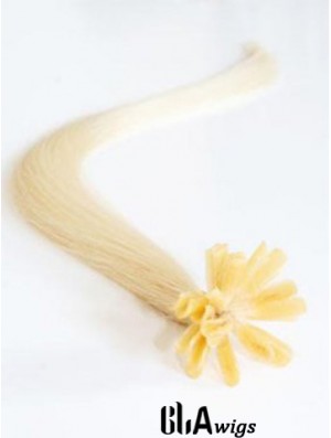 Blonde Straight Fashionable Nail/U Tip Hair Extensions