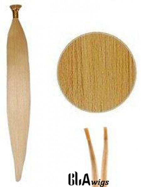 Blonde Straight Stick/I Tip Hair Extensions