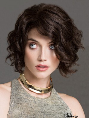 Black Bob Wig With Remy Human Chin Length 100% Hand Tied