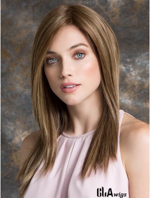 Long Straight Layered Brown Comfortable 100% Hand-tied Wigs