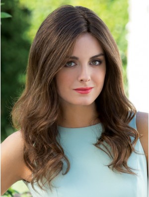 Long Wavy Layered Brown Soft 100% Hand-tied Wigs