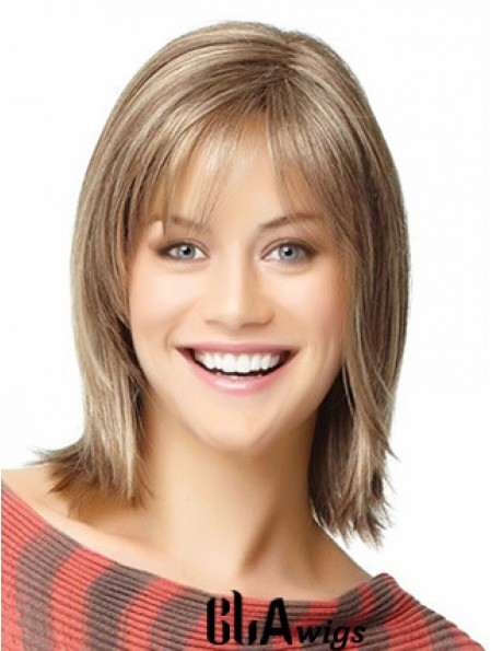 Short Bob Wigs Human Hair Shoulder Length Straight Style With Capless