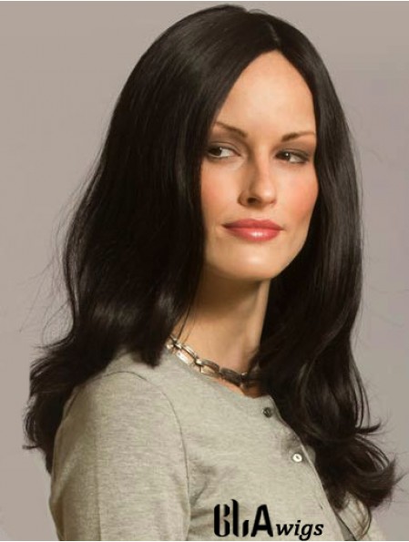 Wavy Wig With Capless Layered Cut Long Length Black Color