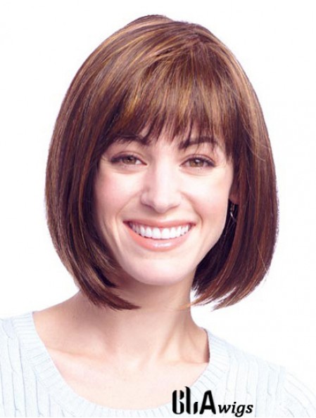 Human Hair Bob Wigs With Monofilament Bobs Cut Chin Length