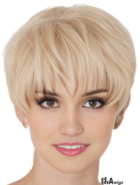 Human Hair Mono Topper With Monofilament Boycuts Short Length Straight Style