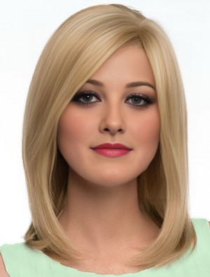 Human Hair Wigs For Women With Bangs Capless Shoulder Length