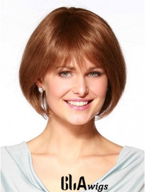 Real Hair Bob Wig Remy Human Bobs Cuts Straight Style Chin Length