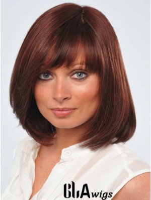 12 inch Fabulous Red Bobs Monofilament Wigs