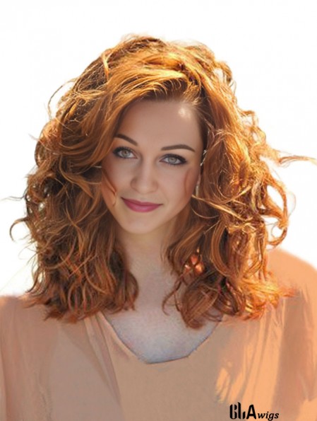 Real Hair  Wig Shoulder Length Cropped Color Wavy Style