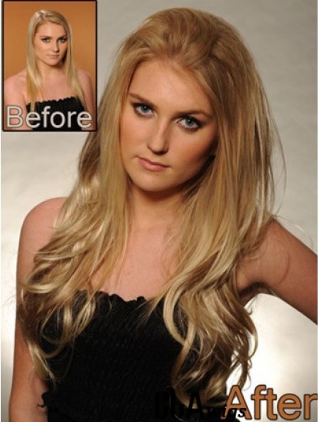 Radiant Beauty Blonde Wavy Long Synthetic Lace Front Wigs