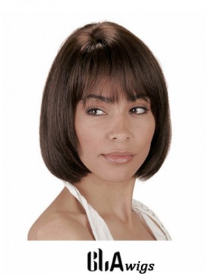 Human Hair Bobs Bobs Cut Straight Style Chin Length