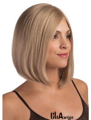 Lace Front Chin Length Straight Blonde Fashionable Bob Wigs