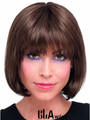  IncLace Frontible Auburn Straight Chin Length Remy Human Lace Wigs