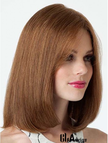 Top Lace Front Straight Shoulder Length Remy Human Lace Wigs 