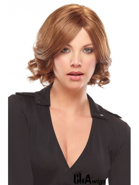 Chin Length Wavy Monofilament Auburn Ideal Bob Wigs