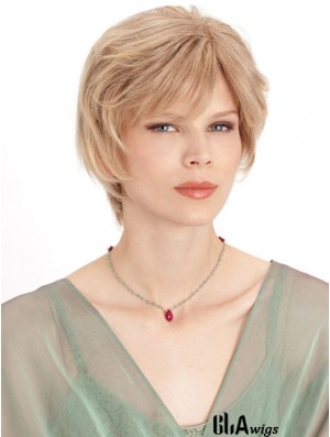 Monofilament Straight Layered Chin Length 8 inch Incredible Human Hair Wigs