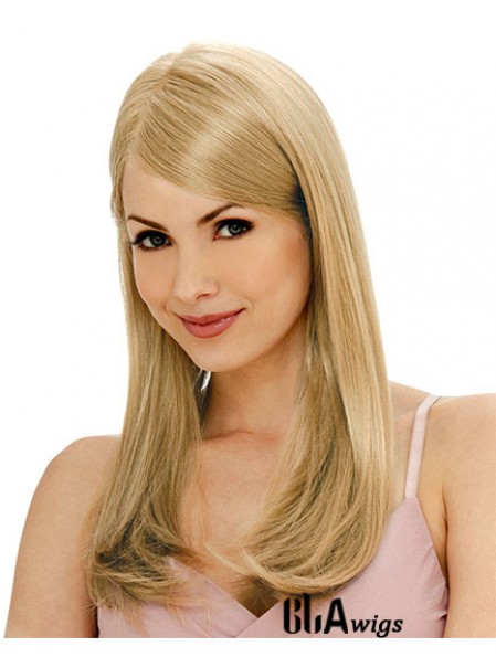 Straight Layered Monofilament Blonde No-Fuss Long Wigs