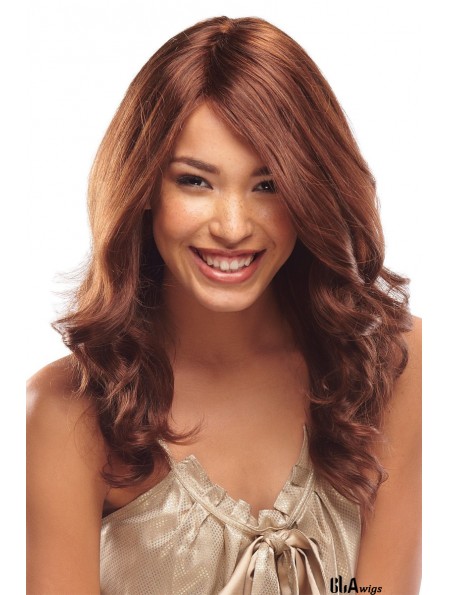 18 inch Stylish Auburn Without Bangs Monofilament Wigs