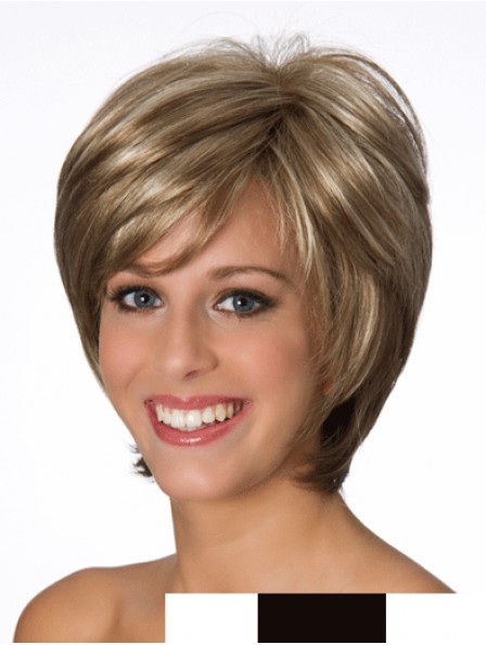 Layered Wavy Blonde 8 inch Real Human Wigs