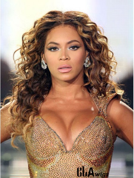 Brazilian Remy Hair Beyonce Curly Style Wigs With Lace Front