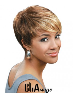 Blonde Boycuts Cropped Straight Capless Wholesale African Women Wig