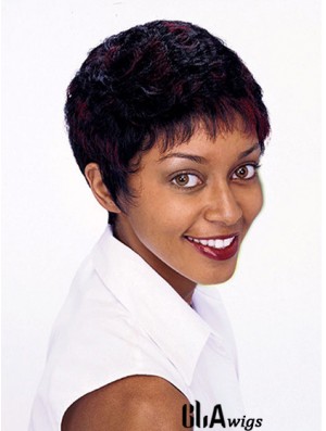 Short Wigs For African American Women Curly Style Auburn Color Bobcuts