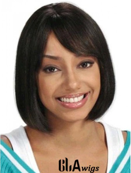 Short Hair Wigs African American Straight Style Chin Length