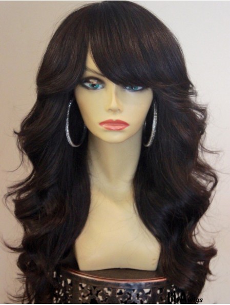 African American Lace Front Wigs With Bangs Lace Front Brown Color