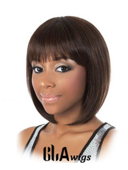 Bobs Blonde Capless Straight Chin Length Black Woman Wigs