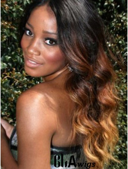 Long Wavy Without Bangs Lace Front 24 inch Incredible Black Women Wigs