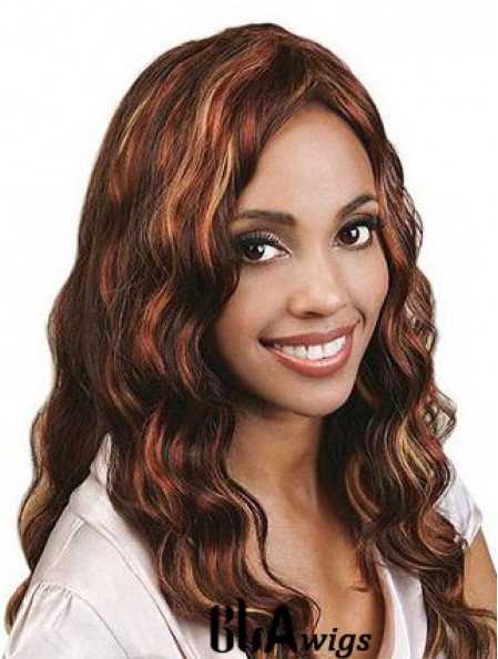 Long Auburn Without Bangs Wavy Best Full Lace Wigs