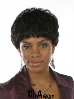 Short Black Wavy Bobs Gorgeous African American Wigs